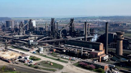 L'aciérie de British Steel à Scunthorpe, au Royaume-Uni, le 10 avril 2025. (DARREN STAPLES / AFP)