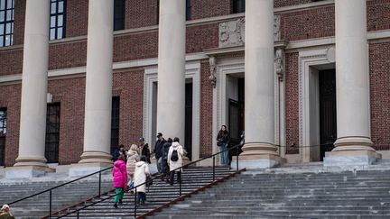 Le campus de l'université de Harvard à Cambridge, dans le Massachusetts (Etats-Unis), le 15 avril 2025. (JOSEPH PREZIOSO / AFP)