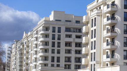 Des immeubles résidentiels neufs dans le quartier des Docks, à Saint-Ouen (Seine-Saint-Denis), le 21 janvier 2025. (PHILIPPE TURPIN / PHOTONONSTOP)