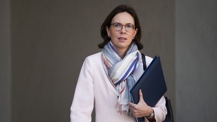 La ministre des Comptes publics, Amélie de Montchalin, au palais de l'Elysée, à Paris, le 9 avril 2025. (MAGALI COHEN / HANS LUCAS / AFP)