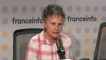 L'actrice Anouck Grinberg, invitée de franceinfo, le 9 avril 2025. (FRANCEINFO / RADIO FRANCE)