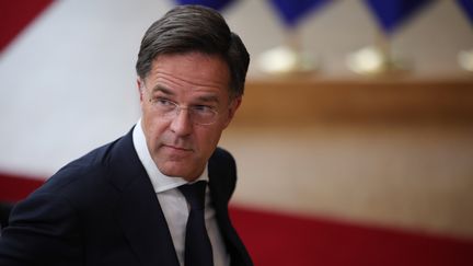 Le Premier ministre néerlandais Mark Rutte, à Bruxelles le 17 juin 2024. (OLIVIER MATTHYS / EPA)
