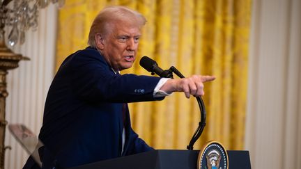 Le président américain Donald Trump multiplie les délarations choc et les décisions tranchées. (FRANCIS CHUNG / MAXPPP)