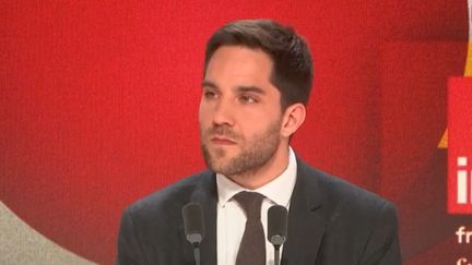 Le député RN Thomas Ménagé, invité de "Questions politiques" sur France Inter et franceinfo, dimanche 20 avril. (FRANCE INTER)
