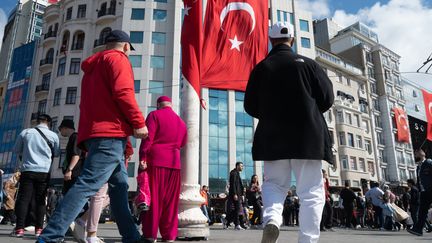 Sur la place Taksim à Istanbul (Turquie). Photo d'illustration (DAVID ADEMAS / OUEST-FRANCE / MAXPPP)