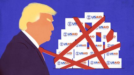 L'administration du président américain Donald Trump a supprimé début 2025 83% des programmes de l'agence de développement américaine USAID, qui était jusque-là le premier bailleur mondial d'aide humanitaire. (JEREMIE LUCIANI / FRANCEINFO)