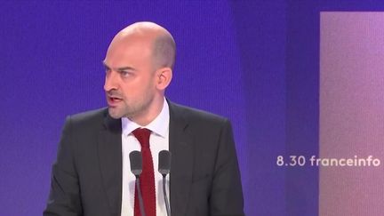 Jean-Noël Barrot, ministre de l'Europe et des Affaires étrangères, le 18 février sur franceinfo. (FRANCEINFO / RADIO FRANCE)