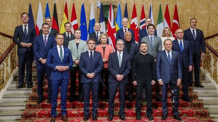 Dix-huit pays alliés de Kiev à Londres le 2 mars 2025 pour afficher leur soutien à l'Ukraine et à son président. (JAVAD PARSA / NTB)